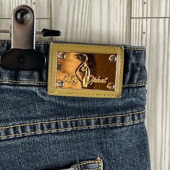 Body Phat Dark Denim Embroidered Jeans - Picture 4 of 8